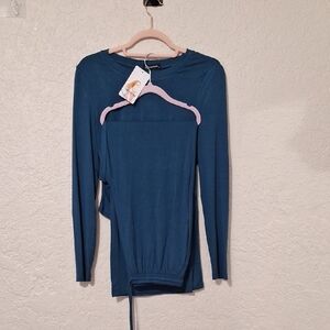 PRETTY GARDEN 2 Piece SET Elegant Blue Women's And Pants